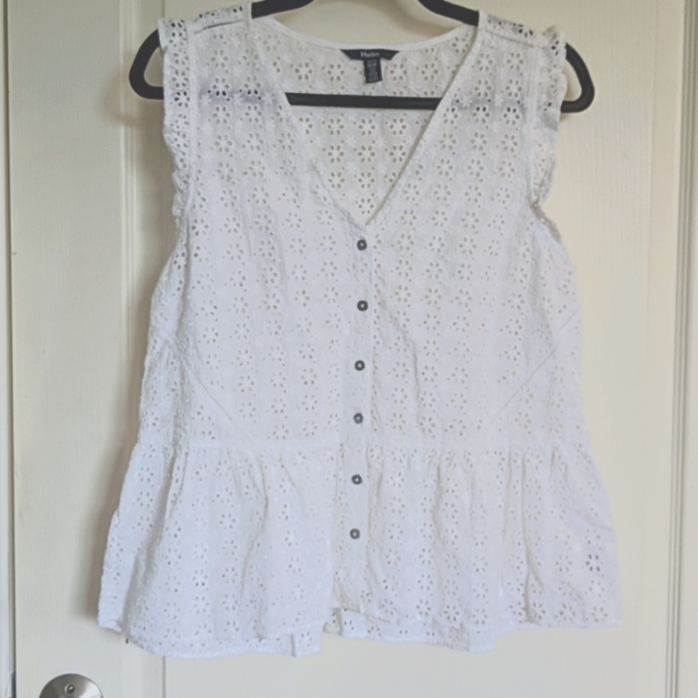 Hatley White Eyelet Top